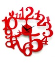 Panache Red 1 To 12 With Birds Wall Clock