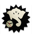 Panache Silver Ganesha Wall Clock