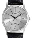 Timex Aspirations Silver Dial Black Watch