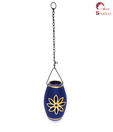 Home Sparkle Hand Painted Hanging Candle Holder - Blue