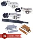 Neeva Set Of 20 Inches Telescopic Channels (2) + Glass Hinges (2) + Catchers (2)