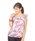 Sepia White-Pink Printed Top