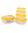 Princeware Nestable Rectangle Containers Yellow - 5 Pieces