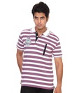 Raves White & Pink Polo T-Shirt