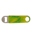 Plumeria Neon Green Vinyl Coated Bottle Opener