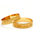 Pari Broad Gold Plated Kada Pair