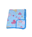 Offspring Baby Blanket Heart Prints- Blue