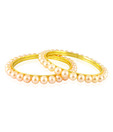 Jpearls Glossy Pearls Traditional Bangles - Set Of 2