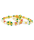 Jpearls Beautiful Beads Studded Pearls Bangles  - Set Of 2
