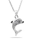 Revlis Cute Dolphin CZ  92.5 Sterling Silver Pendant