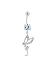 Revlis CZ Studded Tinker bell Silver Belly Stud