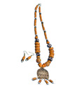 Kiya Trendy Yellow Beaded Necklace Set