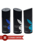 Playboy Men Deos Pack of 3(Hollywood, Ibiza, Malibu)-150 Ml Each