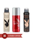 Playboy Women Deos Pack of 3(Rock,Spicy,Lovely)-150 Ml Each