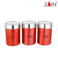 Zain Red Canister Set - 3 Pcs