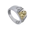 Shanti Spiritual Golden & Silver Ring