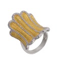 Shanti Royal Golden & Silver Ring