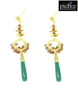 Piebee Golden Onyx Garnet Earrings