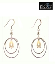Piebee Beautiful Silver Round Pearl Earrings