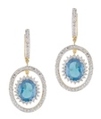 Styleos CZ Blue Ocean Earrings