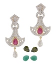 Styleos CZ Bell Drop Earrings