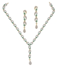 Styleos Green & White Delight Necklace Set