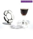 Style N Steel Flower Coaster Set With Stand