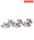 Superware Joyful Cup & Saucer 12 Pc.  Set