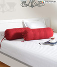 Swayam Red Bolster Cover Set