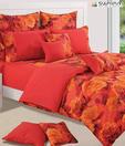 Swayam Red Floral Design Bed Sheet Set