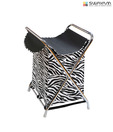 Swayam Black & White Zebra Print Laundry Bag