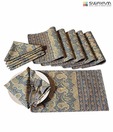 Swayam Paisley Print Dining Mat & Napkin Set