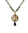 Indian Silver Beauteous Gemstone & Gold Necklace