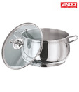 Vinod 20 cm Tall Belly Casserole With Glass Lid