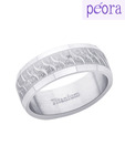 Peora Shimmery Silver Titanium Ring