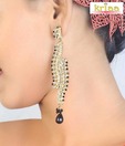 Kriaa Black & White Daffodils Earrings