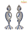 Kriaa Classy Blue & Silver Earrings