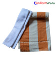 Handloomwala Orange & White Bath and Face Towels Combo-3 pcs