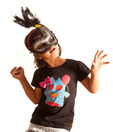 Unamia Black Techno Top For Kids