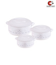Crown Craft White Casserole Set - 3Pcs
