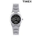 Timex Round Black & Silver Chrono Watch