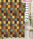 Freelance Checkered Multi-coloured Shower Curtain