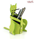 Vaunt Green Cat Desktop Pen Holder