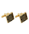 Vendee Fashions Modish Golden Cufflinks