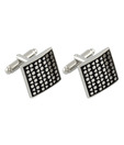 Vendee Fashions Graceful Black Square Cufflinks