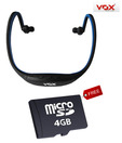 Vox Neckband BM060 MP3/FM Player Blue with free 4Gb Micro SD Card