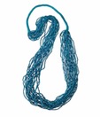 Bead Arts Trendy Blue Seed Beads Necklace
