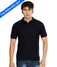 Weardo Plain Blue Polo Tee With Freebie Wallet