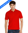 Weardo Plain Red Polo Tee With Freebie Wallet