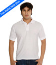 Weardo Plain White Polo Tee With Freebie Wallet